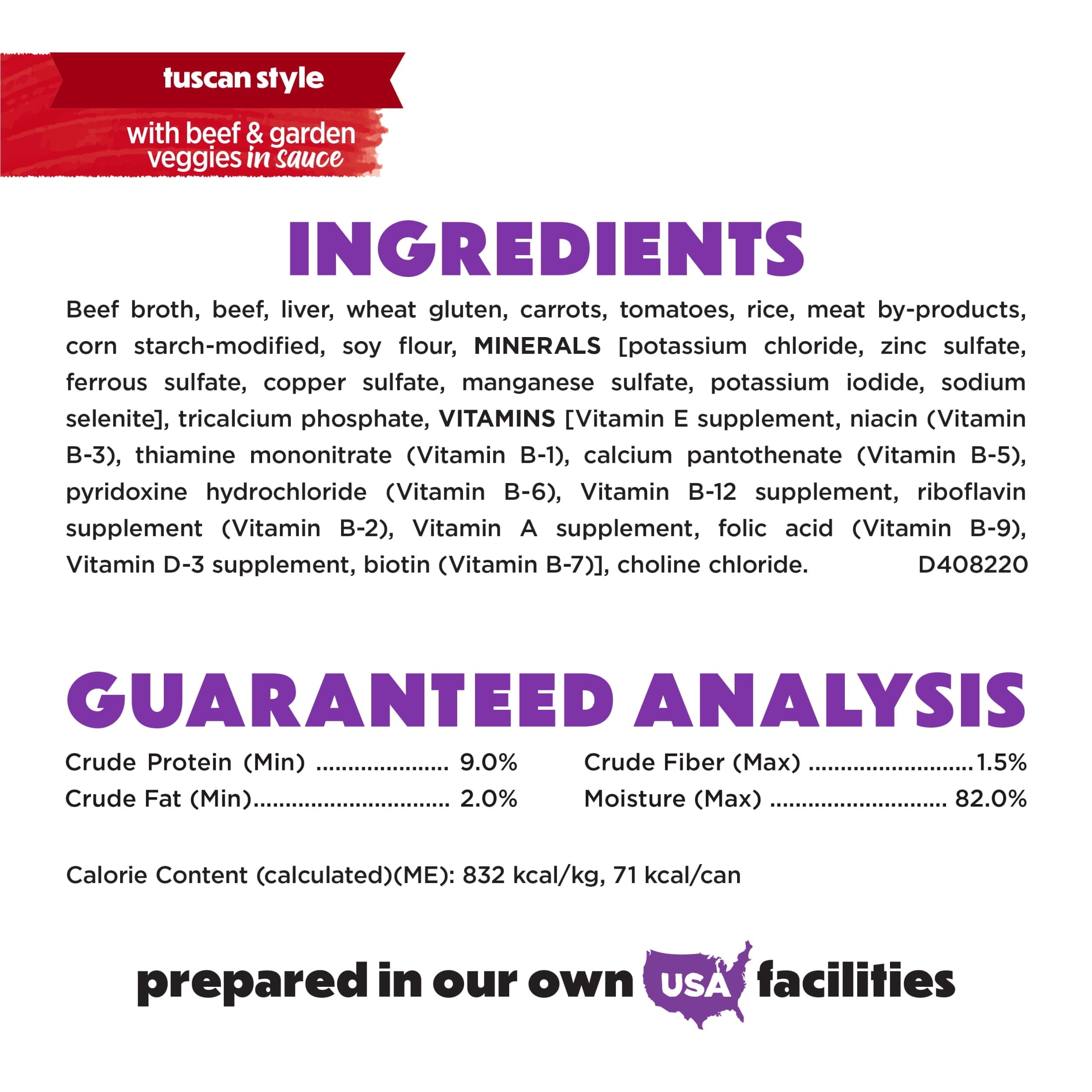 (4 pack) Purina Beneful Medleys Tuscan Style Wet Dog Food with Beef, Carrots, Tomatoes, and Rice in Dog Gravy, 3 Pack