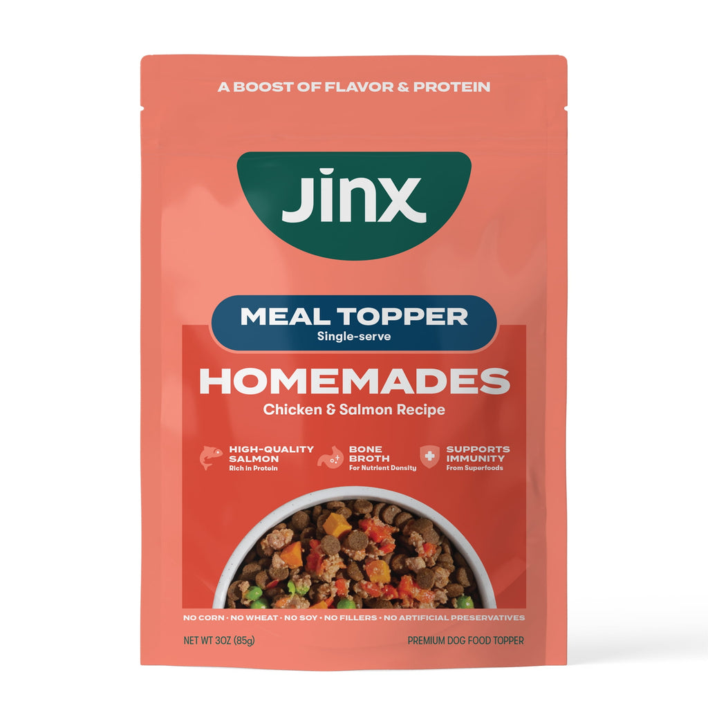 (6 pack) Jinx Homemades Chicken & Salmon Topper,3oz.Pouch