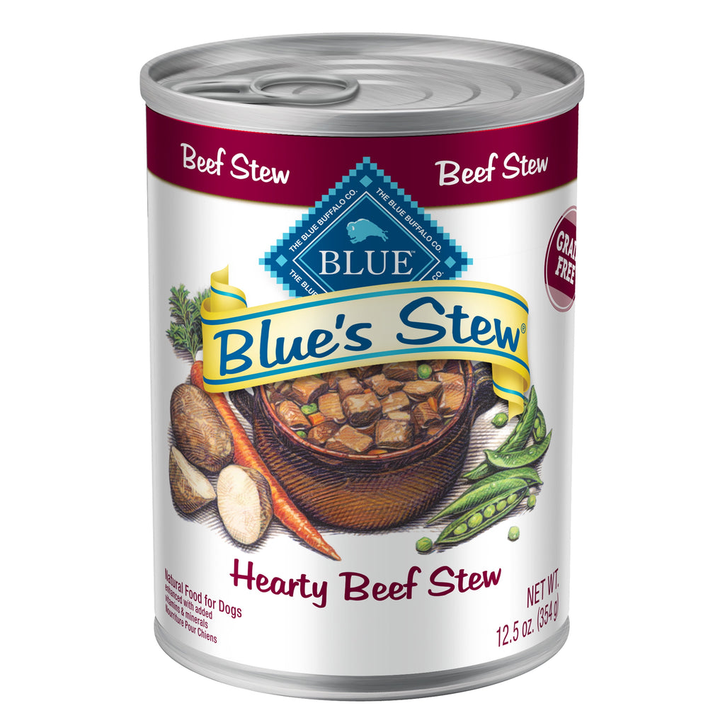 (12 pack) Blue Buffalo Blue's Stew Grain-Free Wet Dog Food, Hearty Beef Stew, 12.5-oz. Can