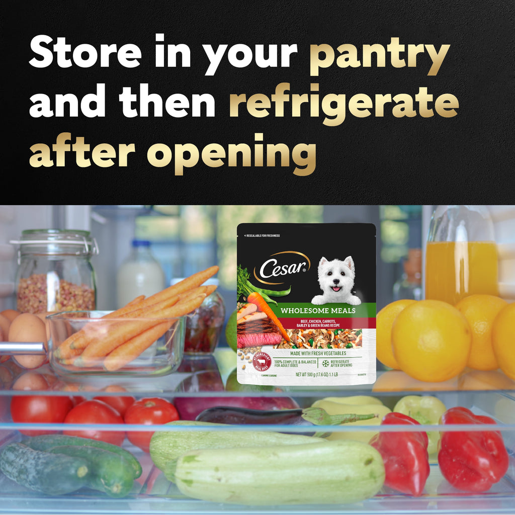 Cesar Wholesome Meals Beef, Chicken, Carrots, Barley & Green Beans Recipe, 17.6 Oz