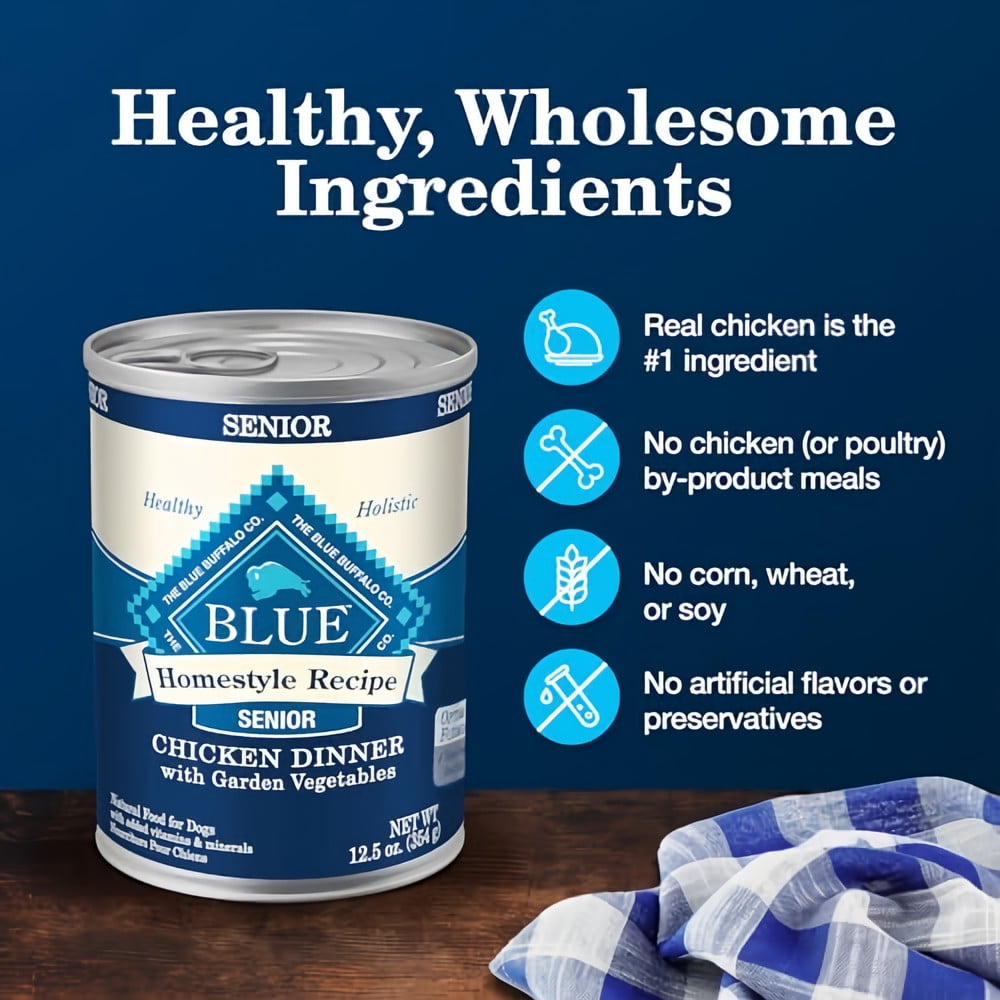 Blue Buffalo Blue Homestyle Recipe Chicken Dinner Wet Dog Food (Pack of 12)