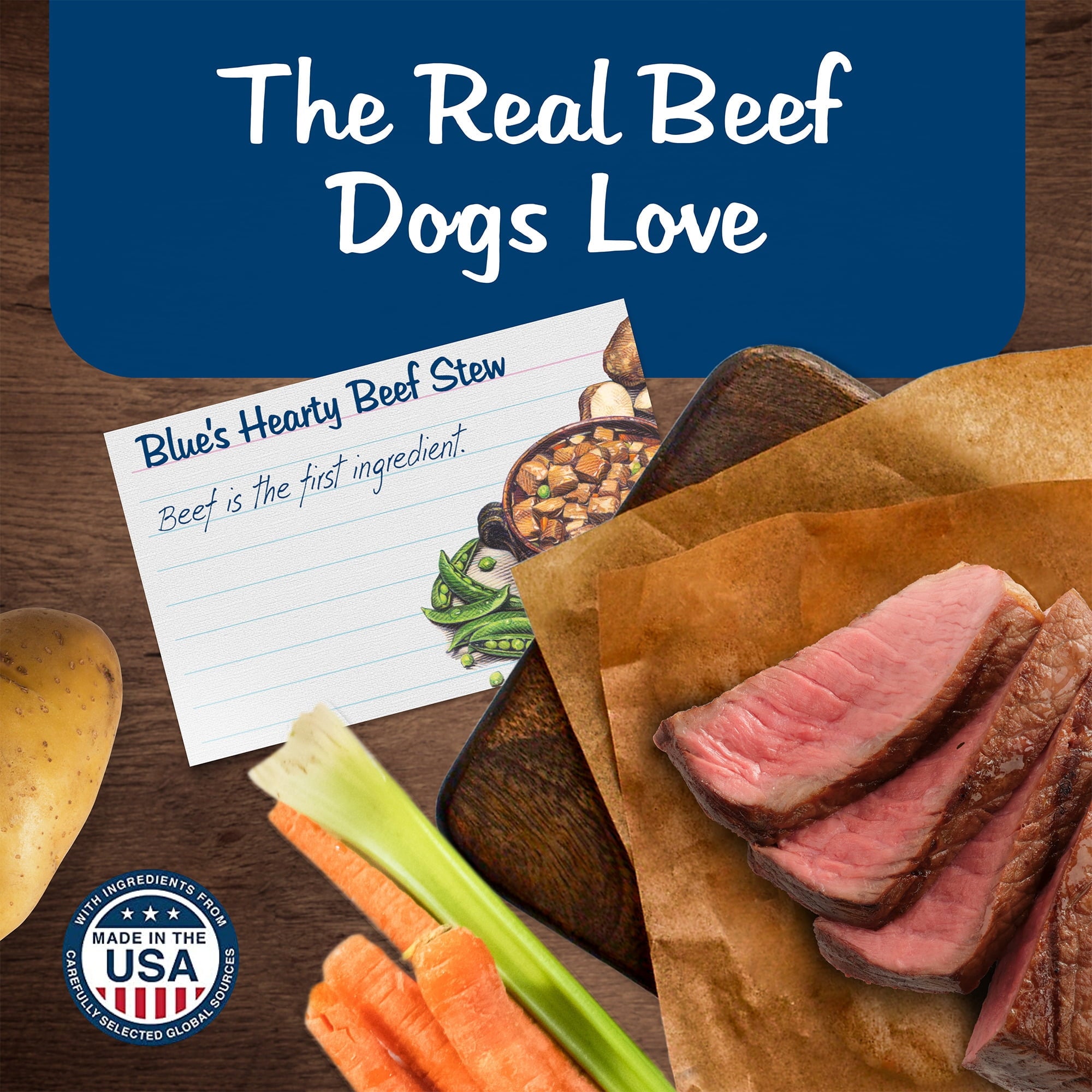 (12 pack) Blue Buffalo Blue's Stew Grain-Free Wet Dog Food, Hearty Beef Stew, 12.5-oz. Can