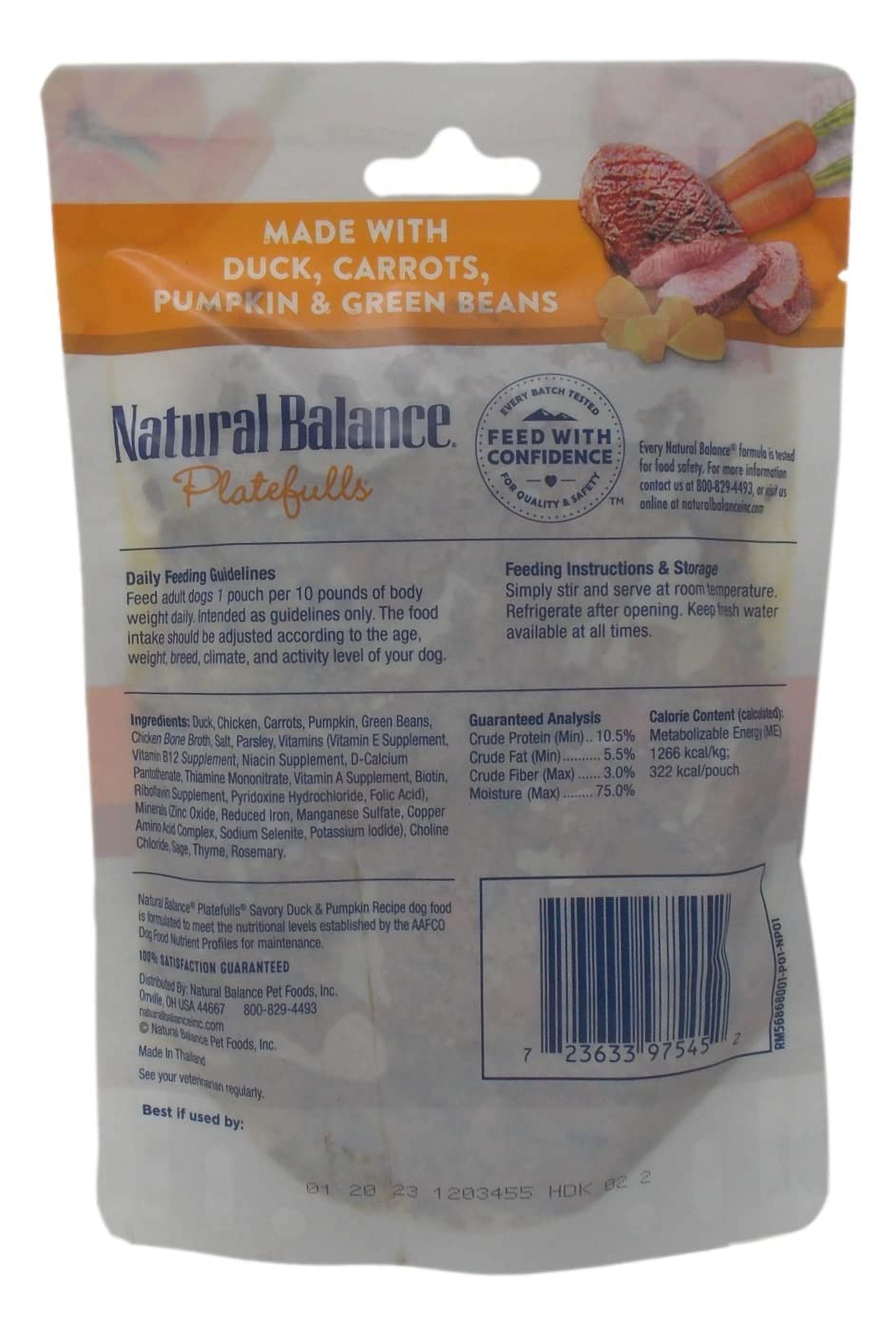 Natural Balance Platefulls Wet Dog Food 3 Flavor (1) Each: Tender Beef Potato, Harvest Chicken Rice, Savory Duck Pumpkin (9 Ounces) MerlinsMart | Zine Rope Toy