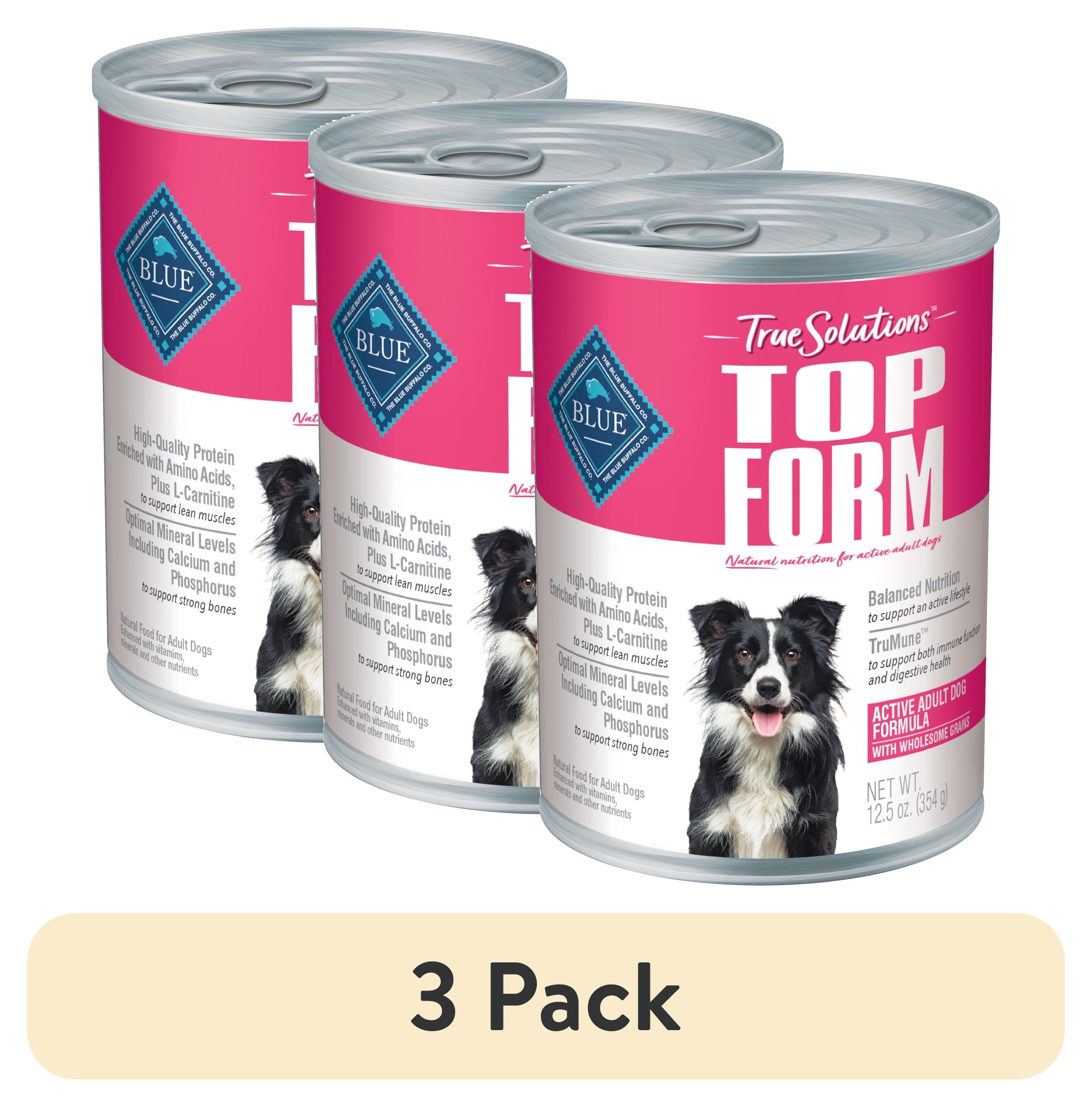 (3 pack) Blue Buffalo True Solutions Active Dog Wet Dog Food, 12.5-oz. Can