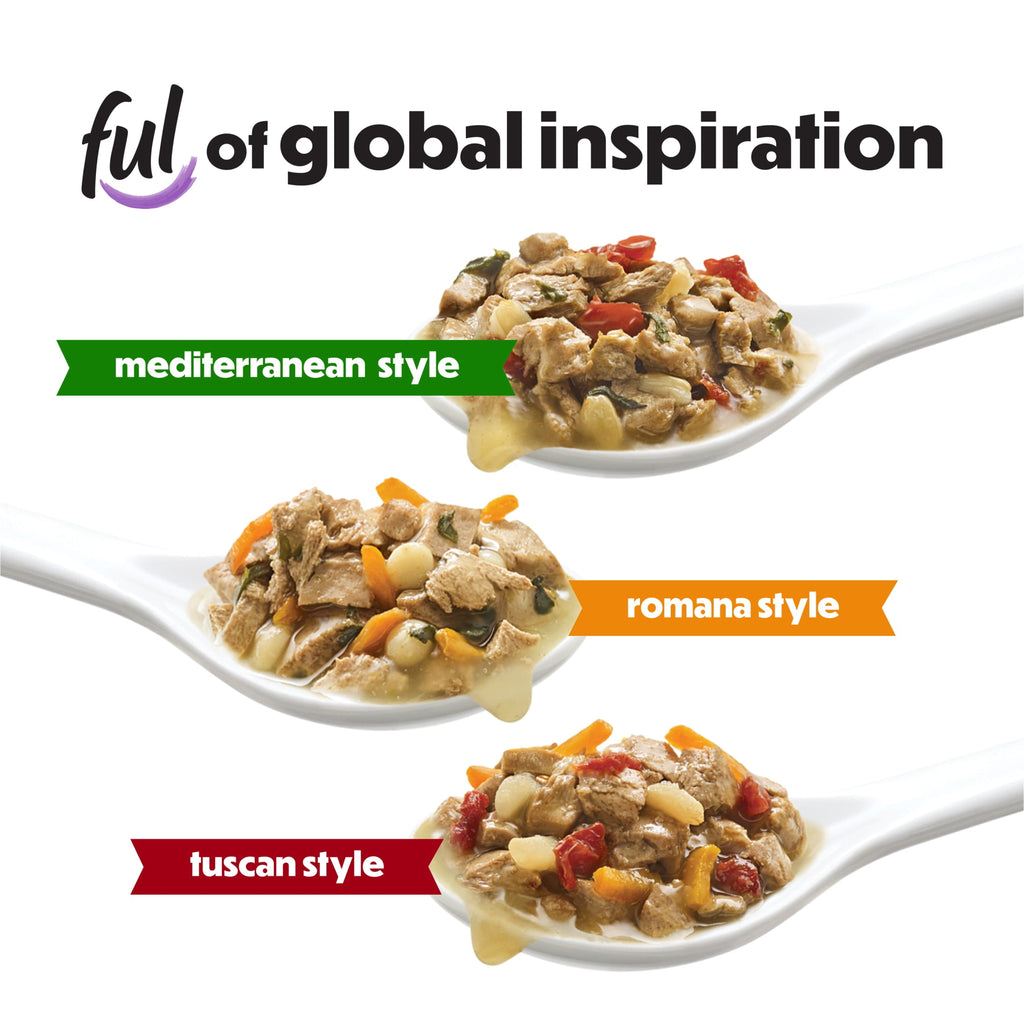 (4 pack) Purina Beneful Medleys Tuscan Style Wet Dog Food with Beef, Carrots, Tomatoes, and Rice in Dog Gravy, 3 Pack