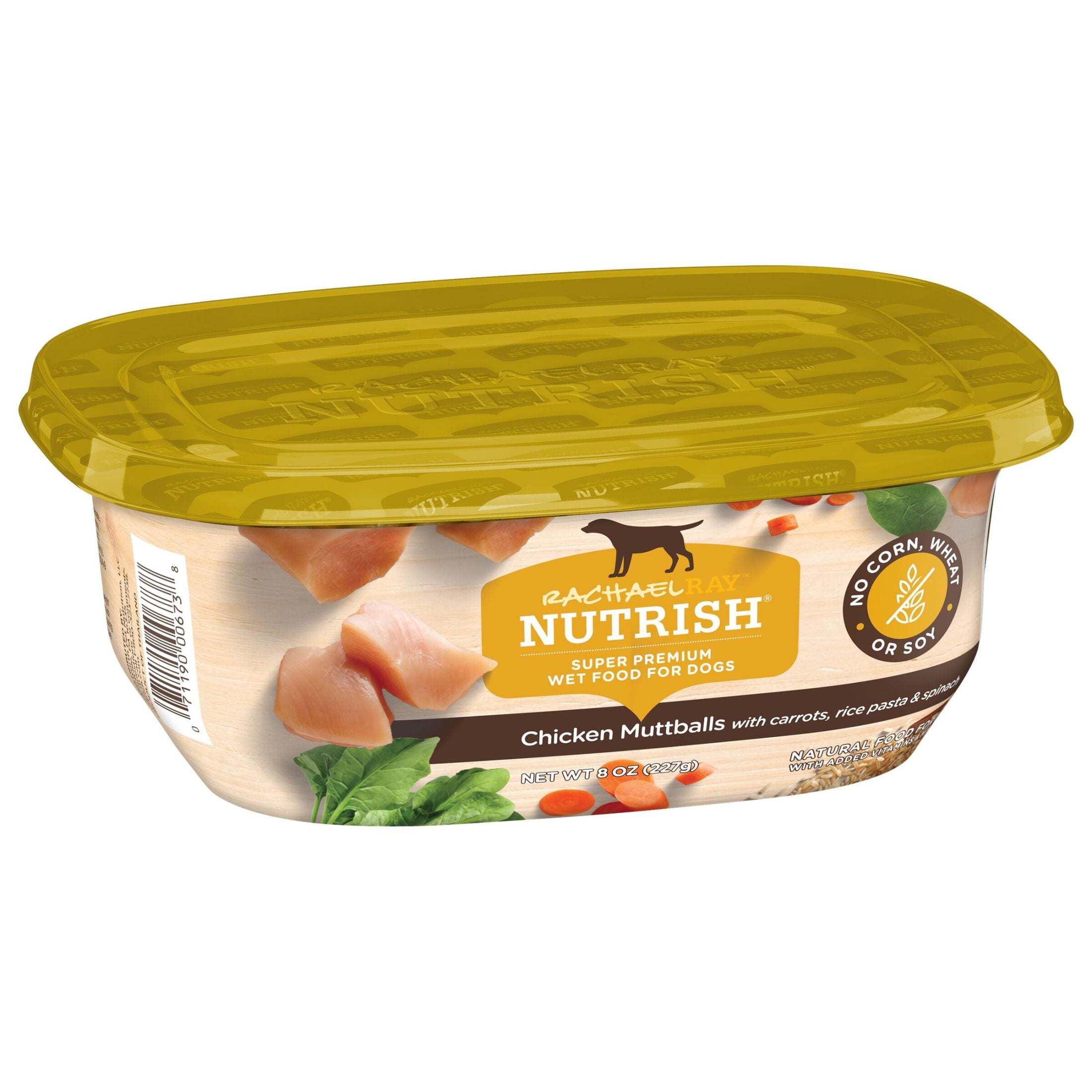 (12 pack) Rachael Ray Nutrish Natural Premium Wet Dog Food, Chicken Muttballs with Pasta, 8 Oz. Tub
