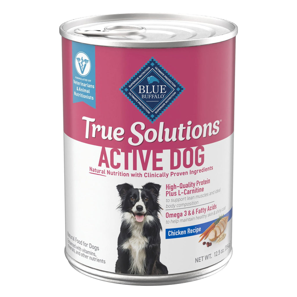 (3 pack) Blue Buffalo True Solutions Active Dog Wet Dog Food, 12.5-oz. Can