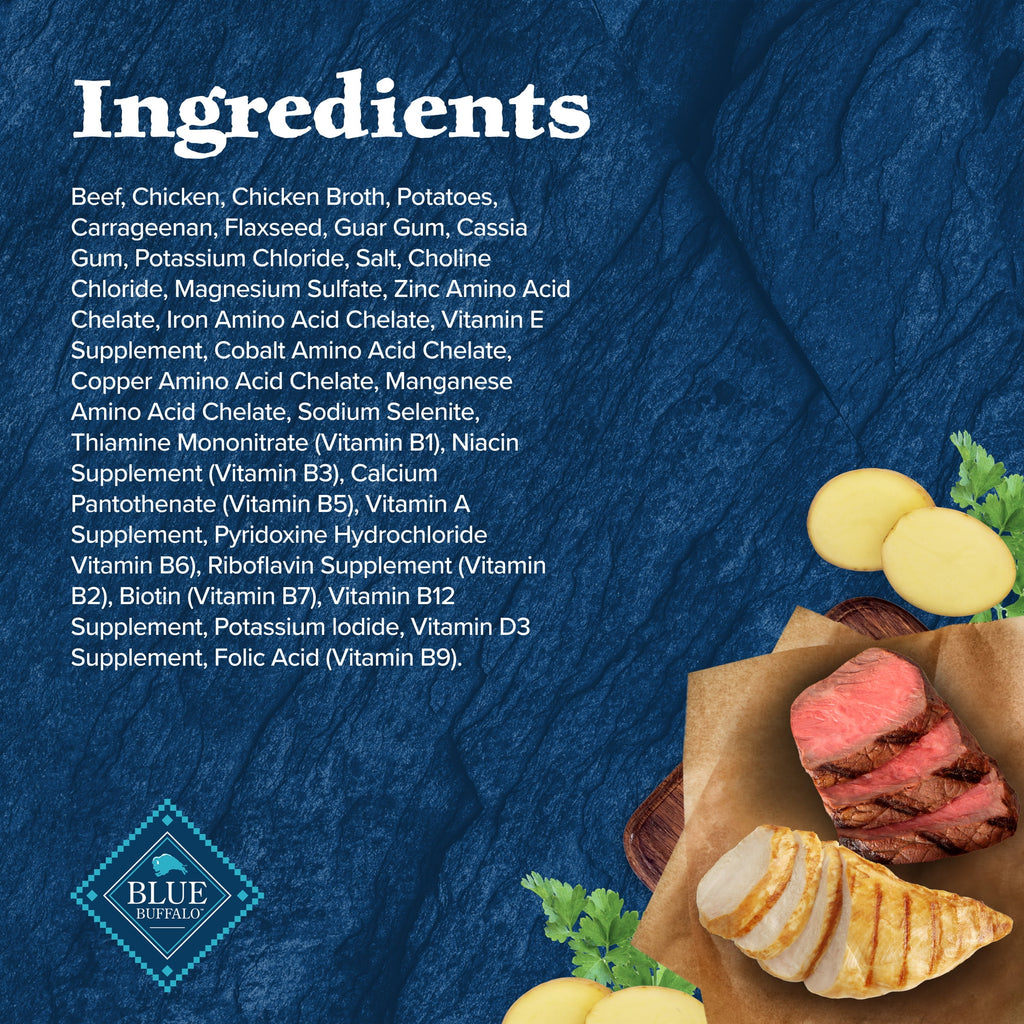 Blue Buffalo Wilderness Adult Wet Dog Food Beef & Chicken Grill, 12.5-oz. Can