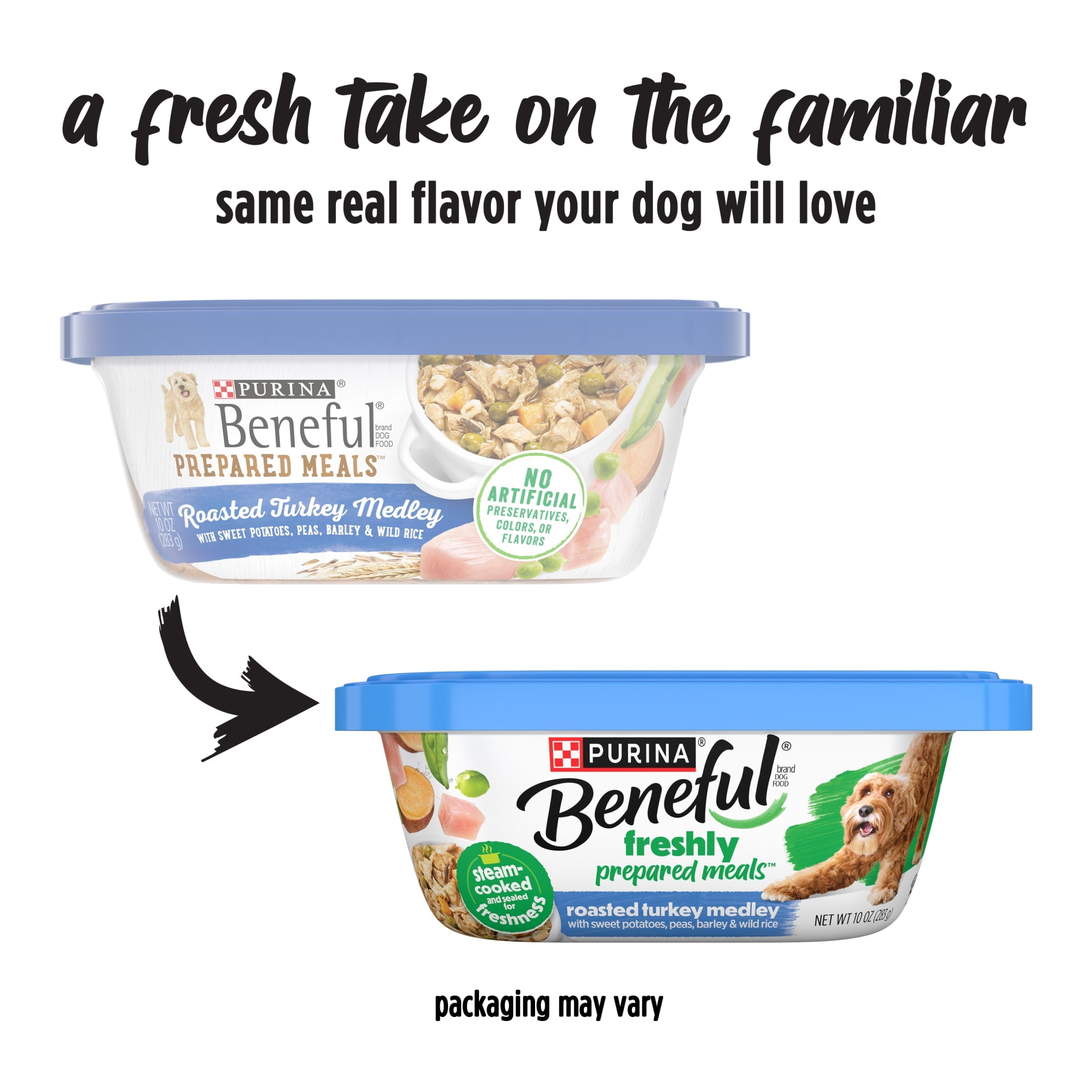 Purina Beneful Dog Food Freshly Prepared Meals Wet Dog Food with Turkey, Sweet Potatoes, and Wild Rice