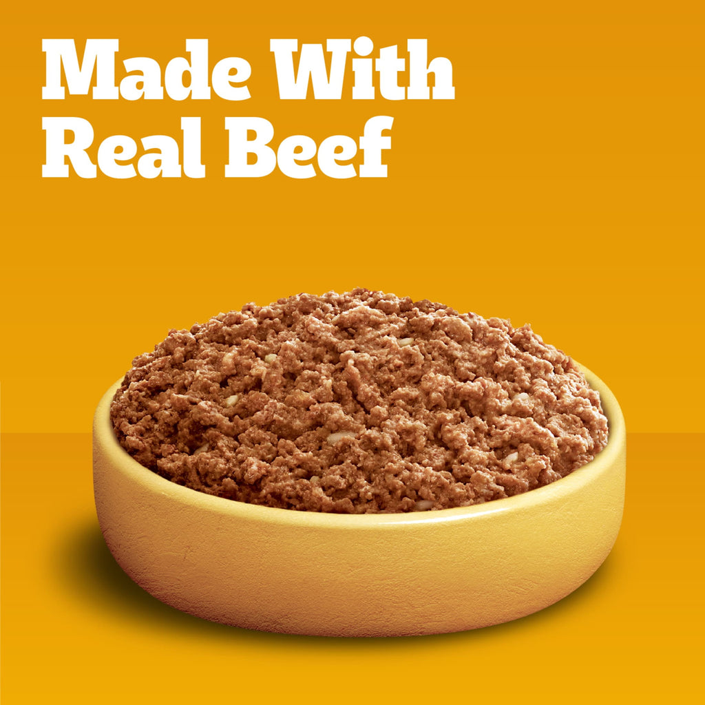 Pedigree Chopped Ground Dinner Adult Canned Wet Dog Food With Beef, 22 Oz. Can