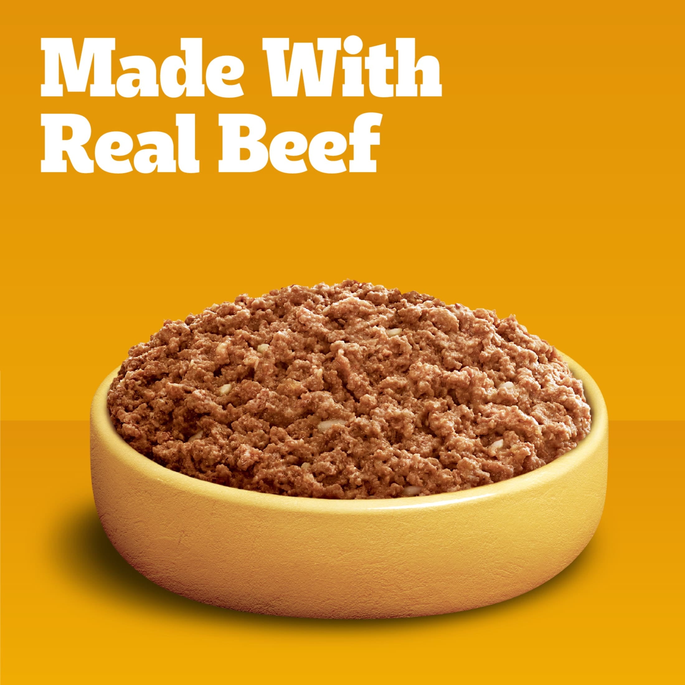 Pedigree Chopped Ground Dinner Adult Canned Wet Dog Food With Beef, 22 Oz. Can