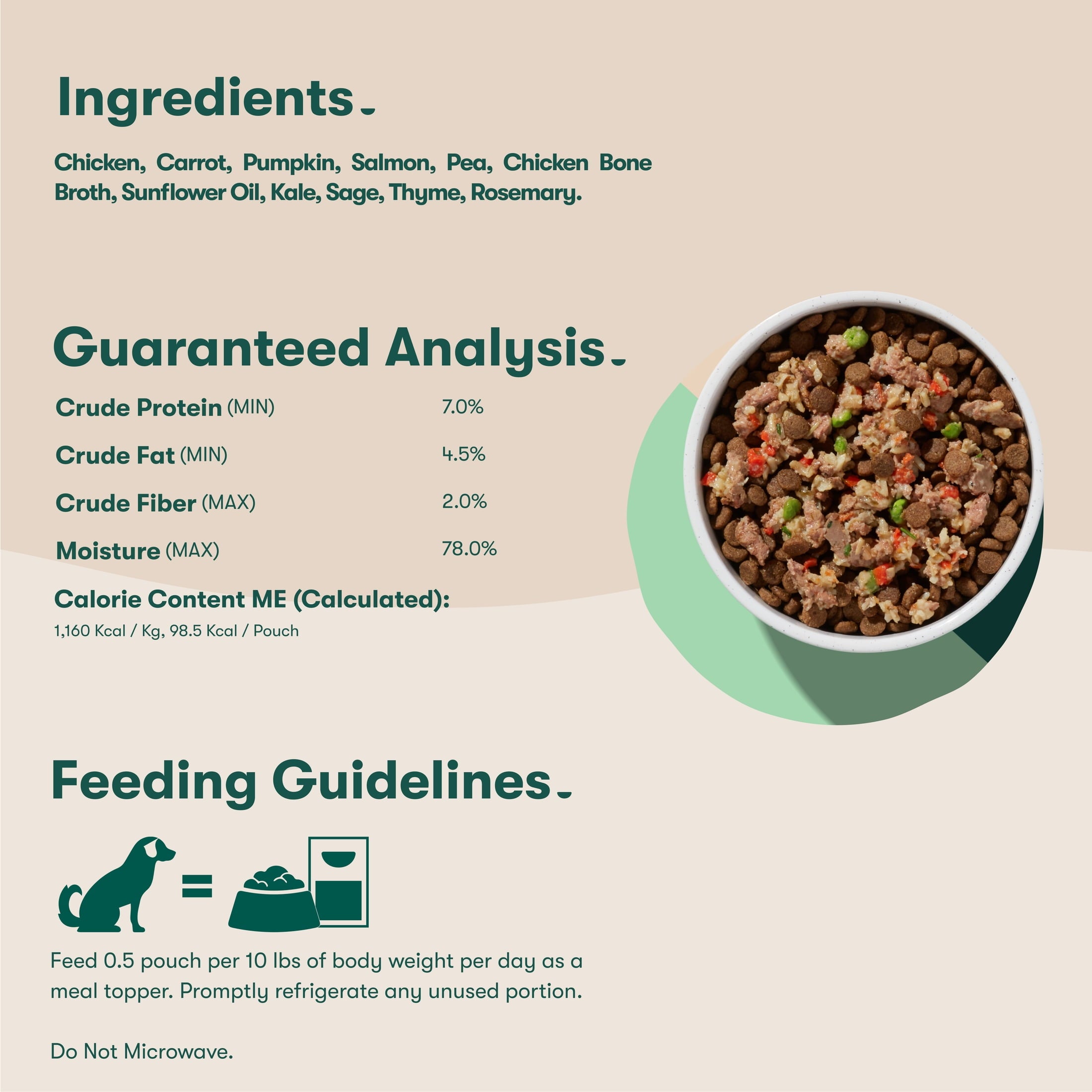 (6 pack) Jinx Homemades Chicken & Salmon Topper,3oz.Pouch