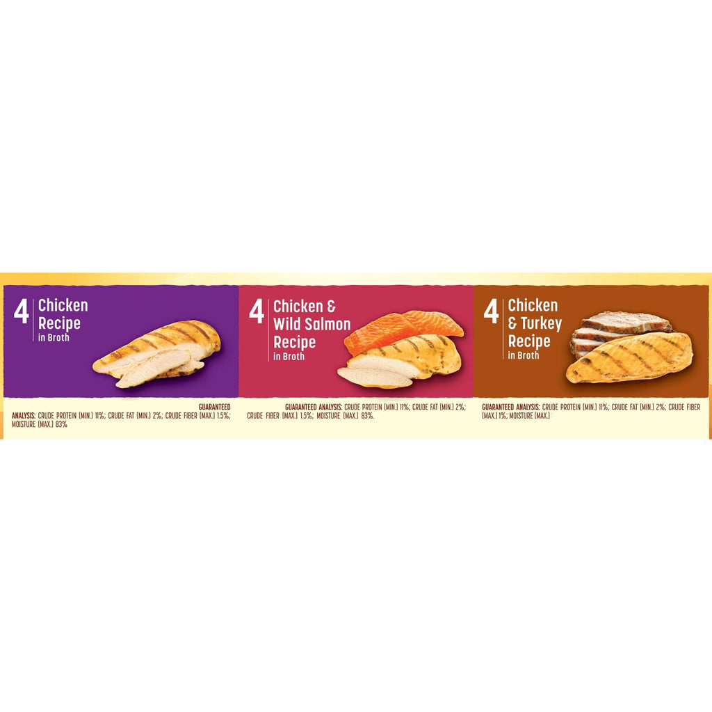 Nature’s Recipe Chicken, Salmon and Turkey Recipes Variety Pack Wet Dog Food, 2.75 oz. Cup, 12 Count