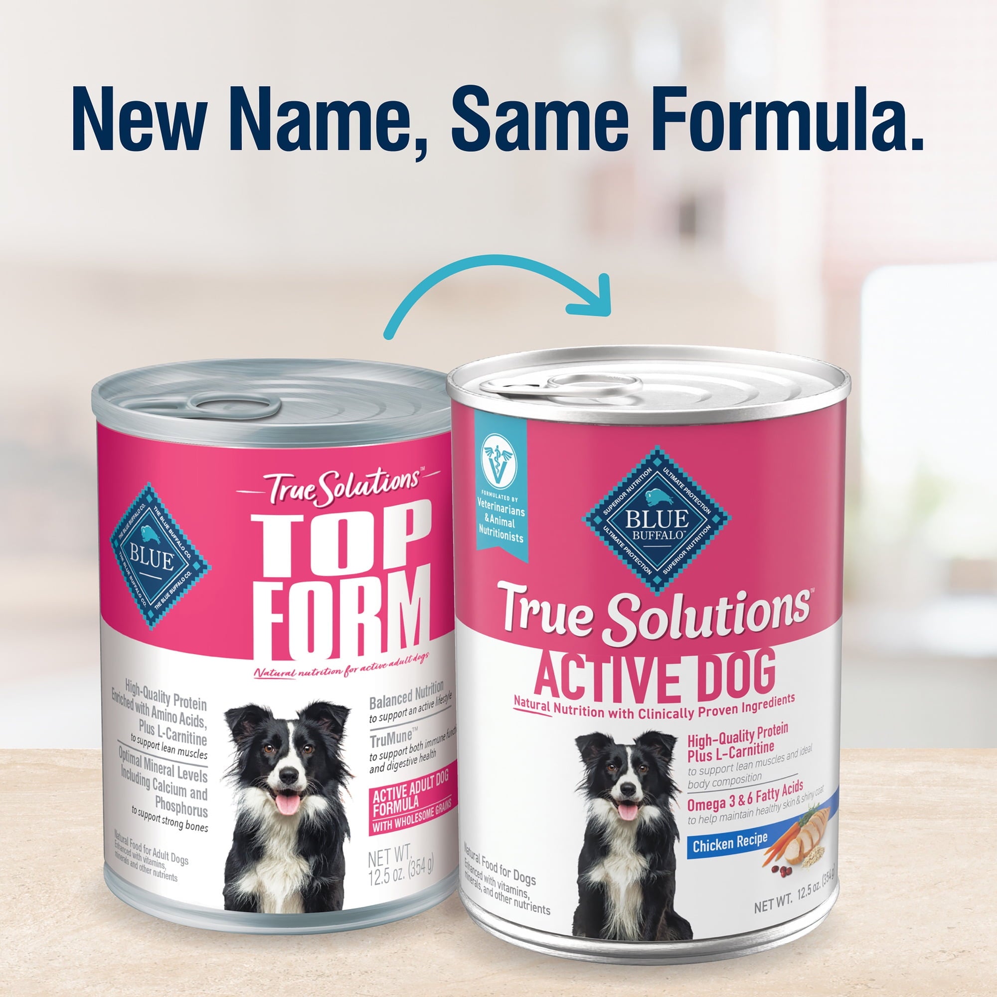 (3 pack) Blue Buffalo True Solutions Active Dog Wet Dog Food, 12.5-oz. Can