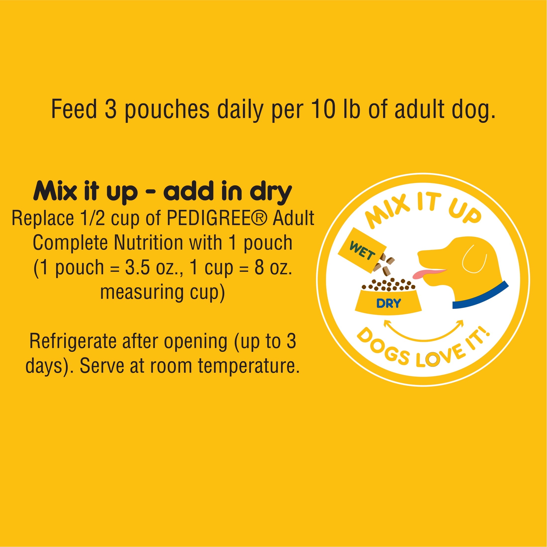 Pedigree Chopped Ground Dinner Beef, Bacon, And Cheeses Wet Dog Food, 3.5 Oz Pouch