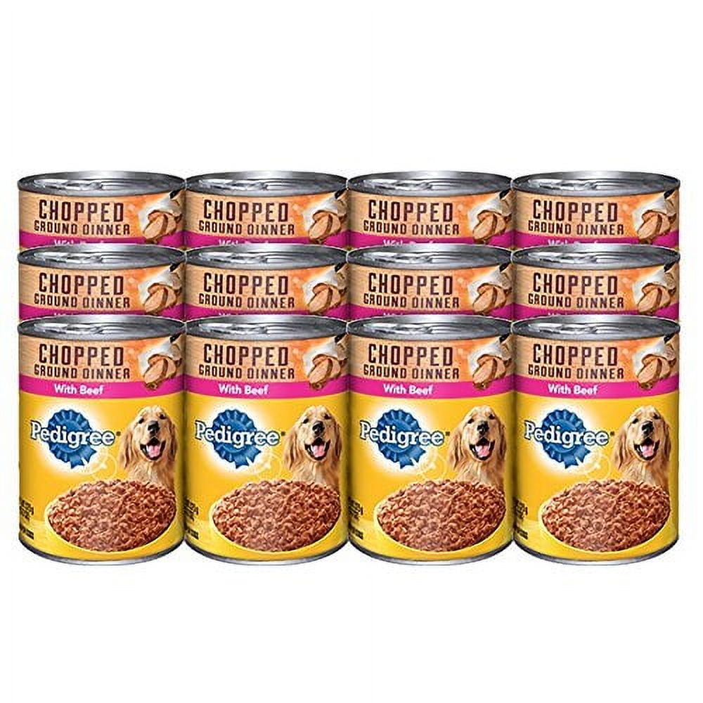 Pedigree Meaty Ground Dinner With Chopped Beef Canned Dog Food 13.2 Ounces (Pack Of 12)