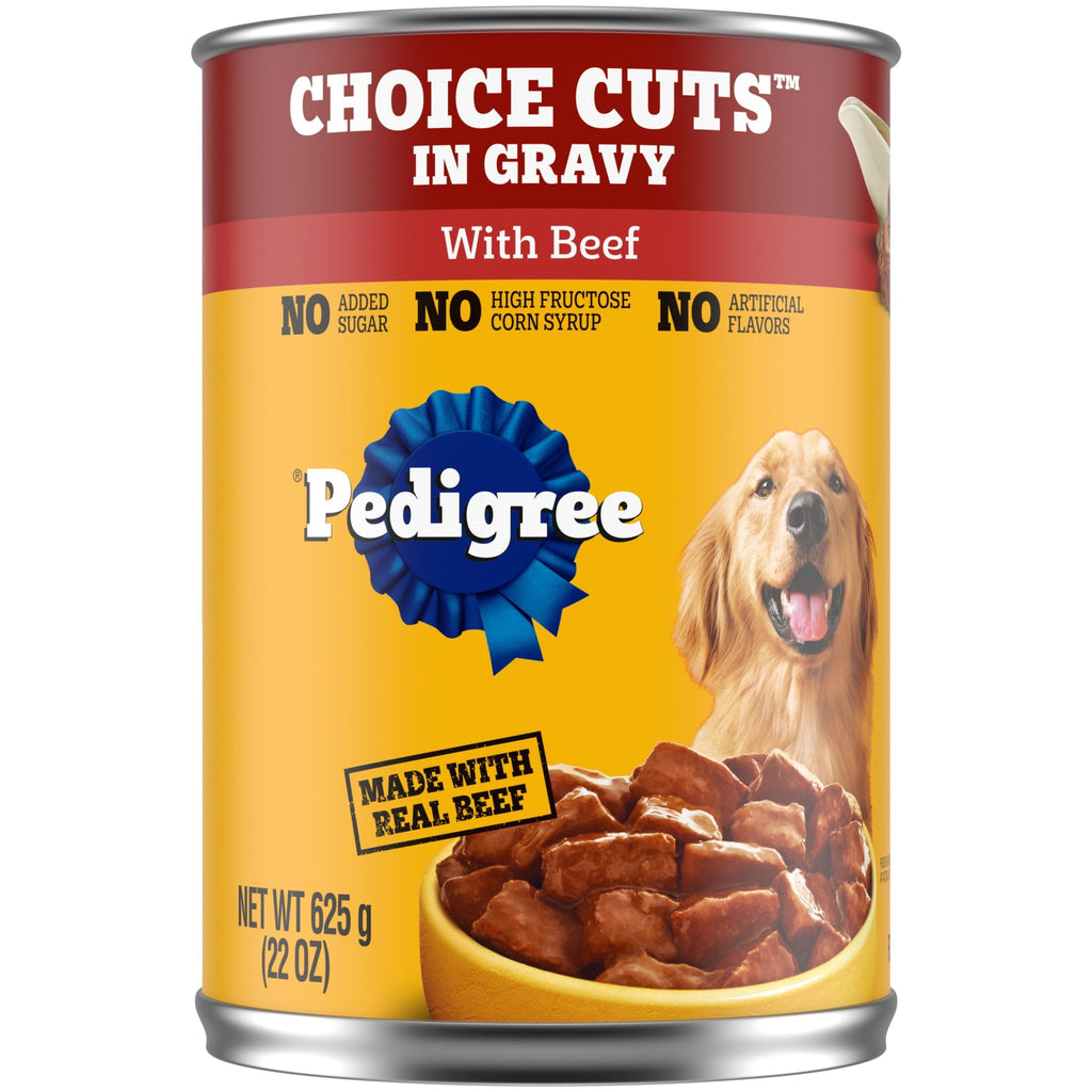 Pedigree Choice Cuts In Gravy With Beef Adult Canned Soft Wet Dog Food, 13.2 Oz. Can