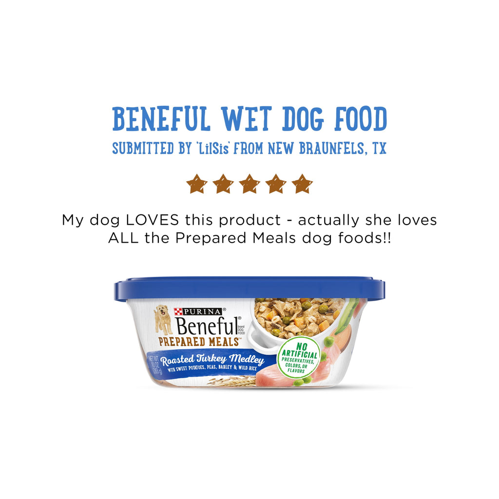 Purina Beneful Dog Food Freshly Prepared Meals Wet Dog Food with Turkey, Sweet Potatoes, and Wild Rice