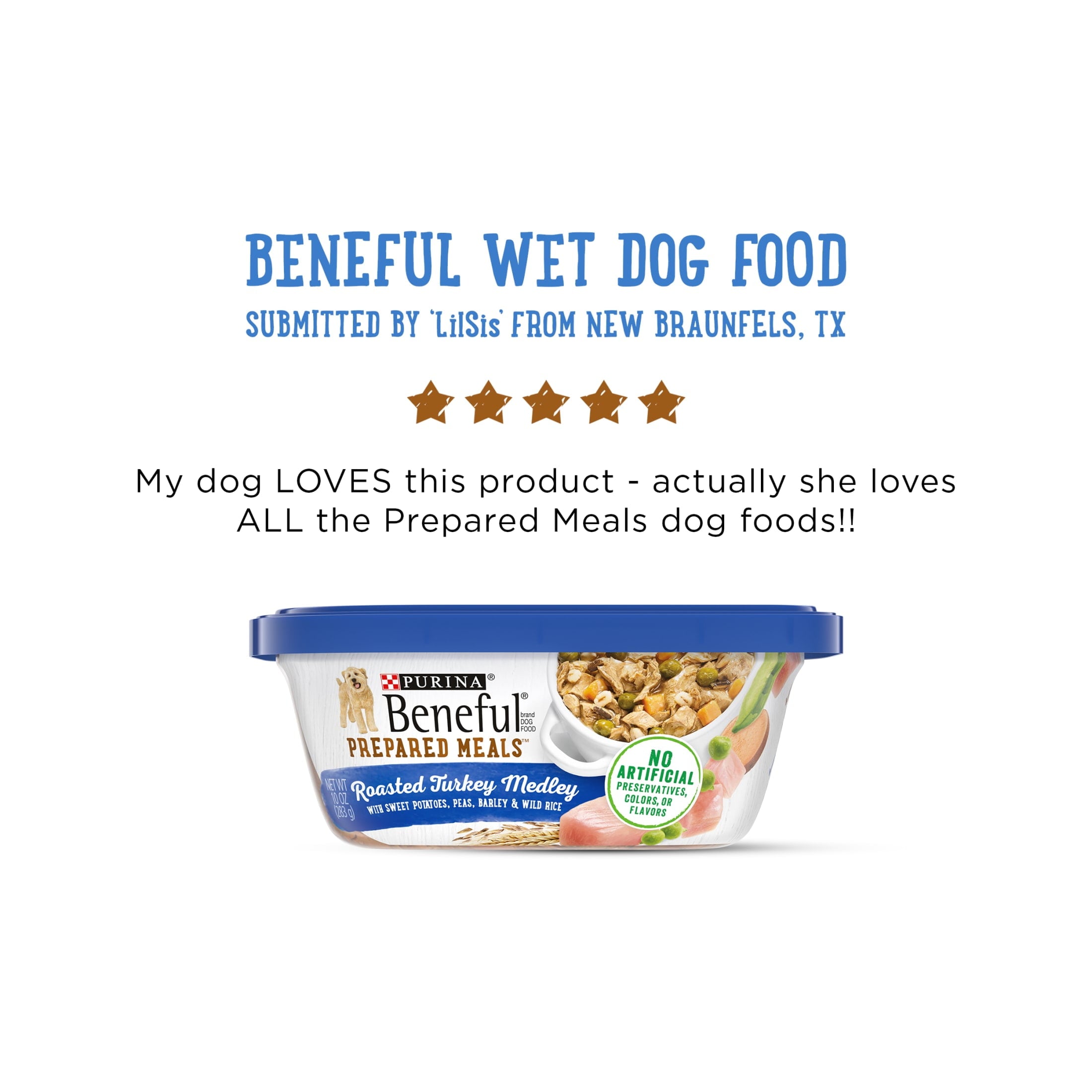 Purina Beneful Dog Food Freshly Prepared Meals Wet Dog Food with Turkey, Sweet Potatoes, and Wild Rice