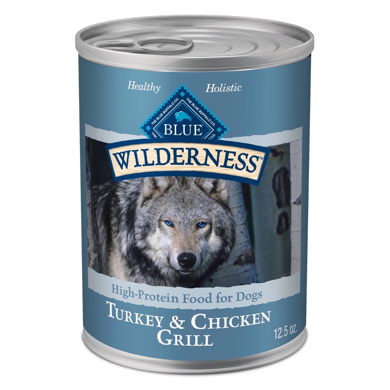(6 pack) Blue Buffalo Wilderness Adult Wet Dog Food, Turkey & Chicken Grill, 12.5-oz. Can