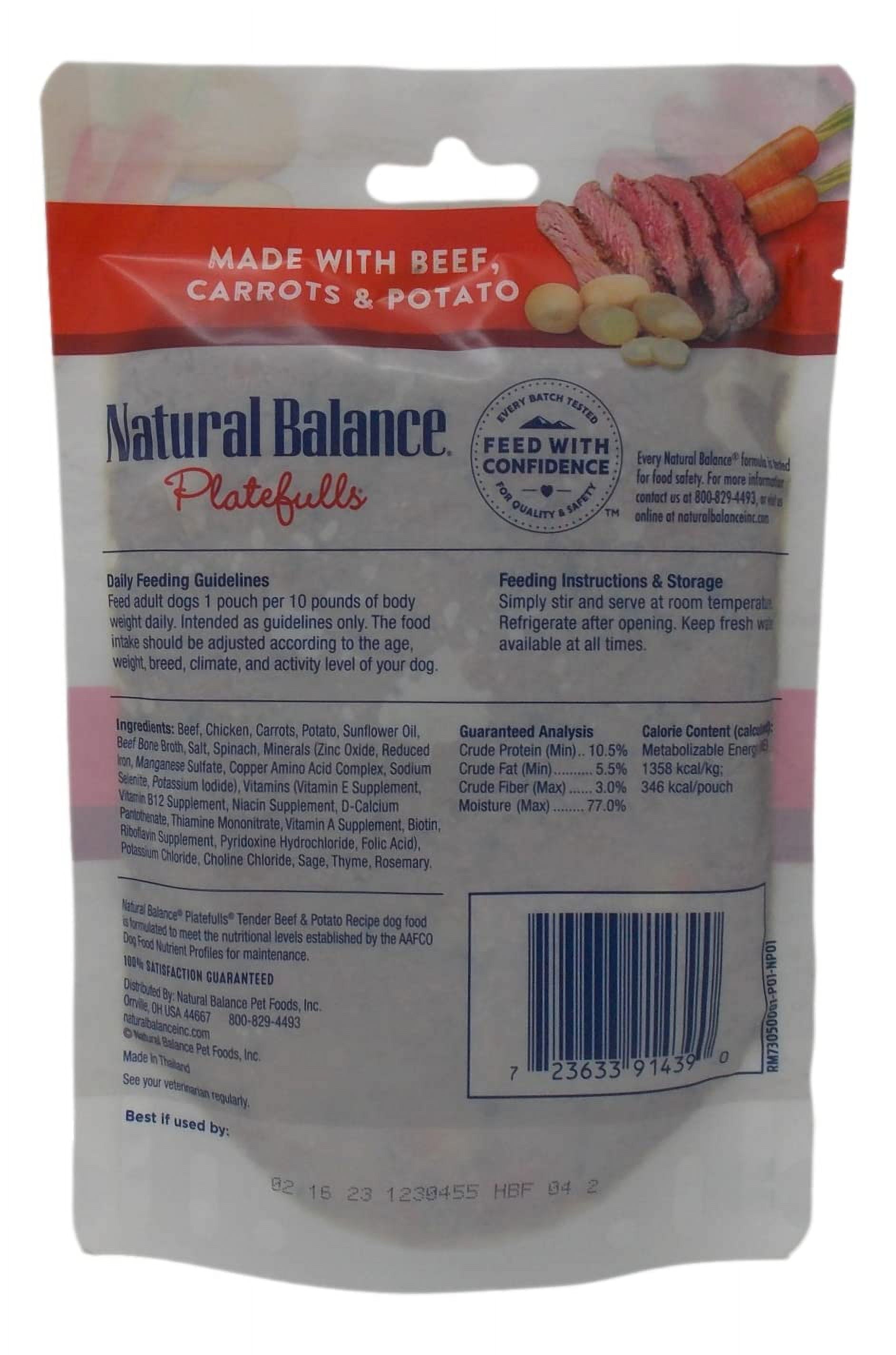 Natural Balance Platefulls Wet Dog Food 3 Flavor (1) Each: Tender Beef Potato, Harvest Chicken Rice, Savory Duck Pumpkin (9 Ounces) MerlinsMart | Zine Rope Toy