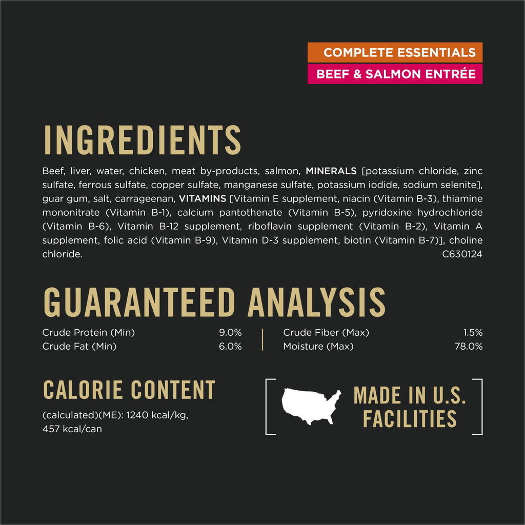 Purina Pro Plan Grain Free Wet Dog Food, Classic Beef and Salmon Entrée, 13 oz Cans (12 Pack)