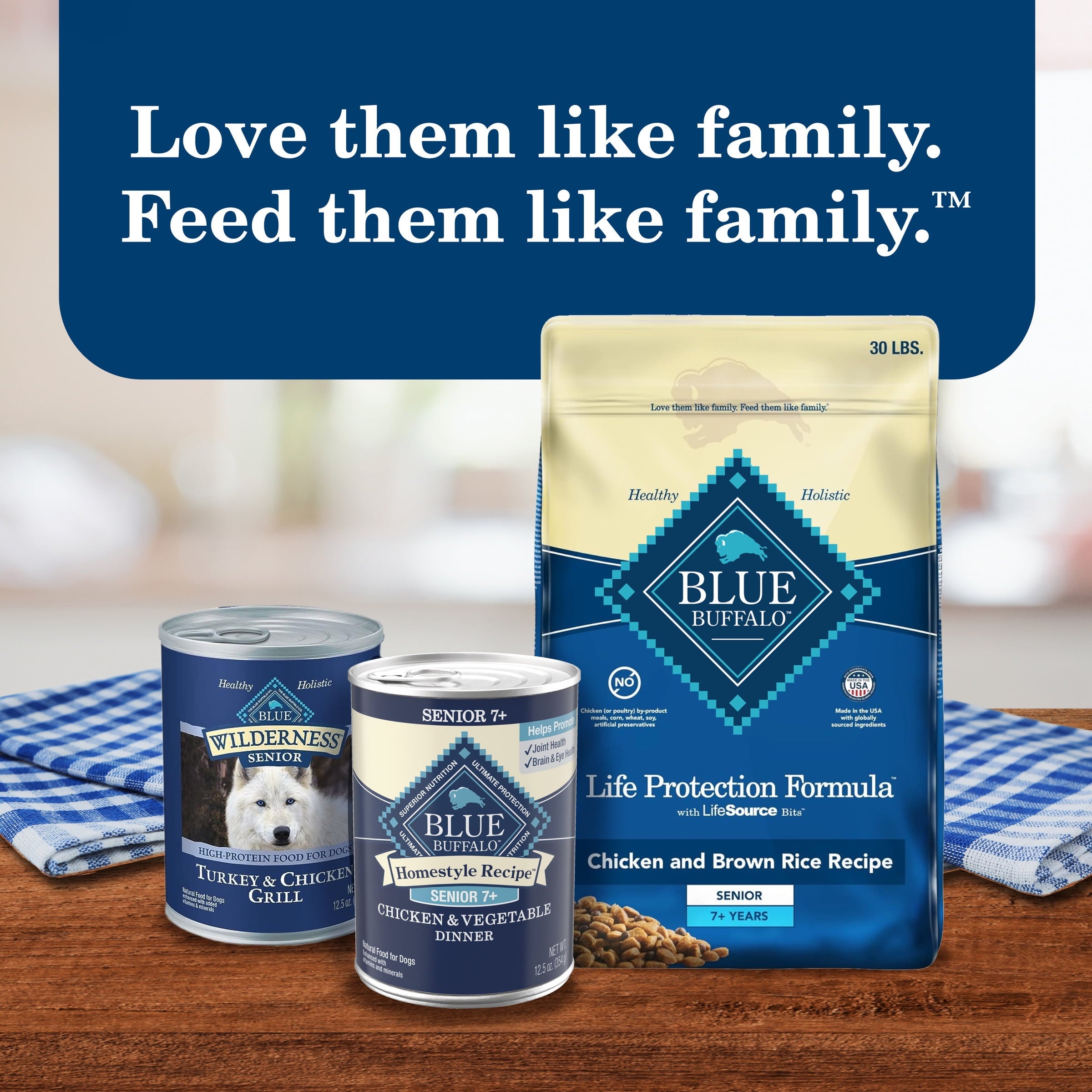 (3 pack) Blue Buffalo Homestyle Recipe Senior Wet Dog Food, Chicken Dinner, 12.5-oz. Can