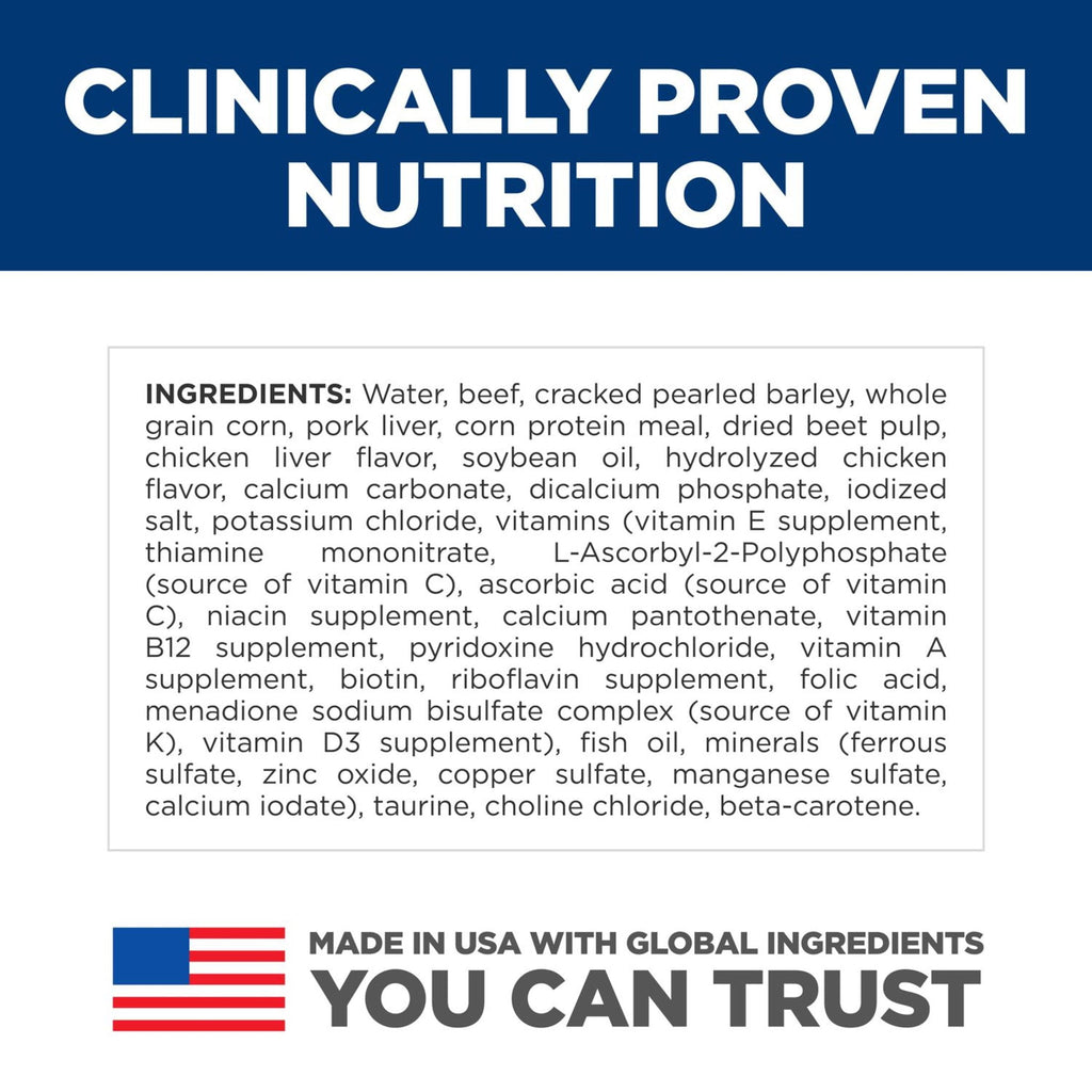 Hill's Science Diet Small & Mini Beef & Barley Wet Dog Food, 5.8oz Can 24pk