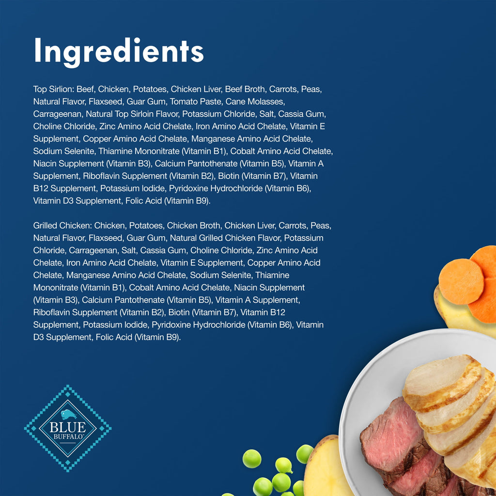 (3 pack) Blue Buffalo Delights Small Breed Natural Wet Dog Food Variety Pack, 3.5-oz. Cups, 12 Count