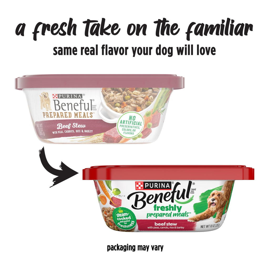 Purina Beneful Dog Food Freshly Prepared Meals, Dog Food Fresh, High Protein Wet Dog Food, Beef Stew