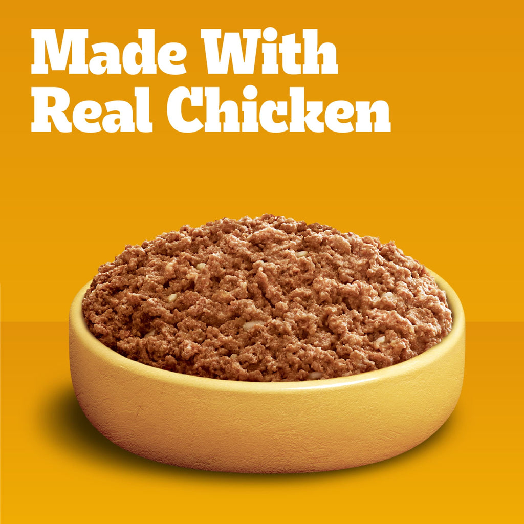 Pedigree Chopped Ground Dinner With Chicken Adult Canned Soft Wet Dog Food, 13.2 Oz. Cans 6 Pack