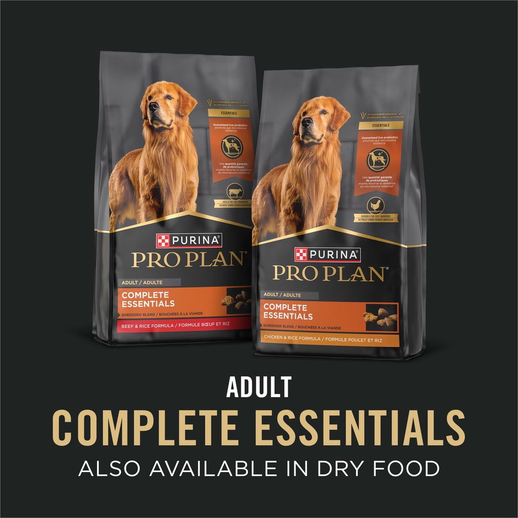 Purina Pro Plan Complete Essentials Lamb and Vegetables Entree in Wet Dog Food Gravy, 13 oz. Cans (12 Pack)