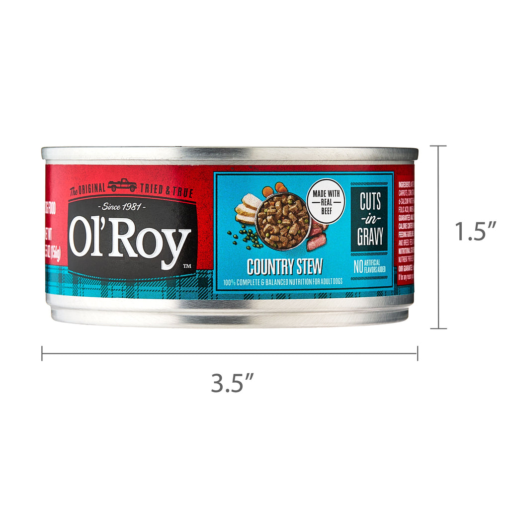 Ol' Roy Country Stew Cuts in Gravy Wet Dog Food, 5.5 oz Can